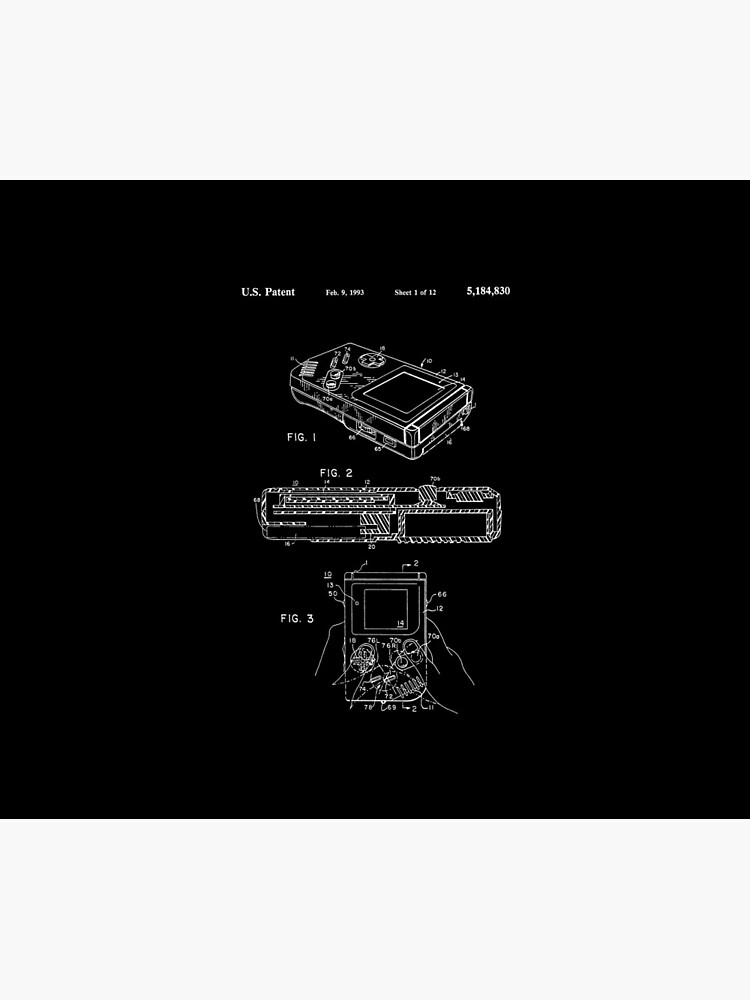 Nintendo Game Boy Patent Blueprint by chrismick42