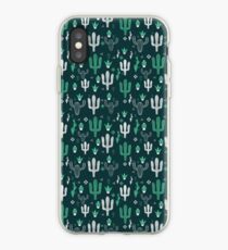 Grünes Kaktusmuster kühl wiederholt iPhone-Hülle & Cover