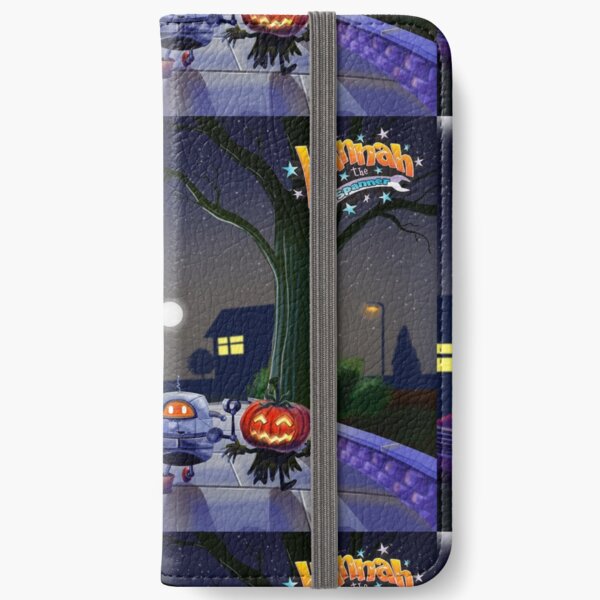 Halloween with Robot iPhone Wallet