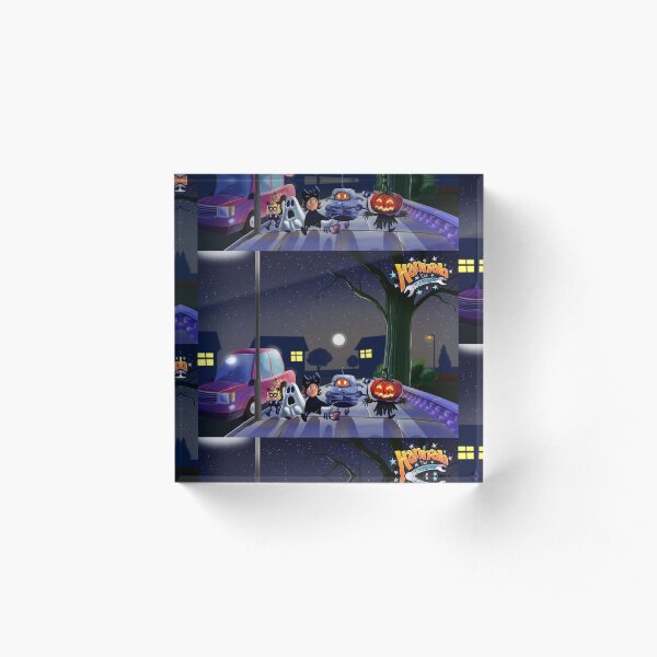 Halloween with Robot Acrylic Block