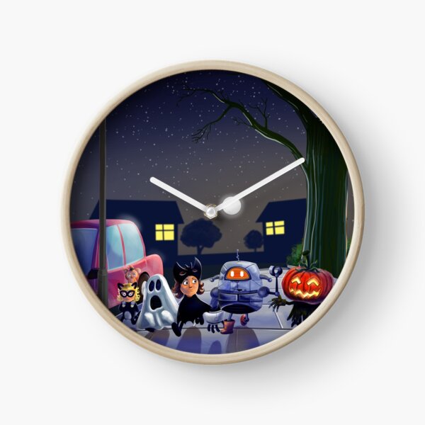 Halloween with Robot Clock