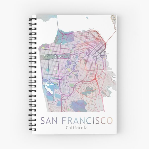 Item preview, San Francisco Map, USA City California, Travel, Traveler Gift  designed and sold by TheRedFinch.