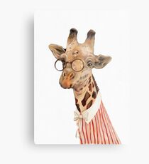 Lady Giraffe Metalldruck