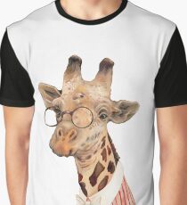 Lady Giraffe Grafik T-Shirt