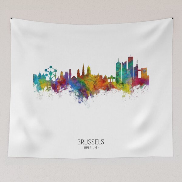 Item preview, Brussels Belgium Skyline designed and sold by ArtPrints.