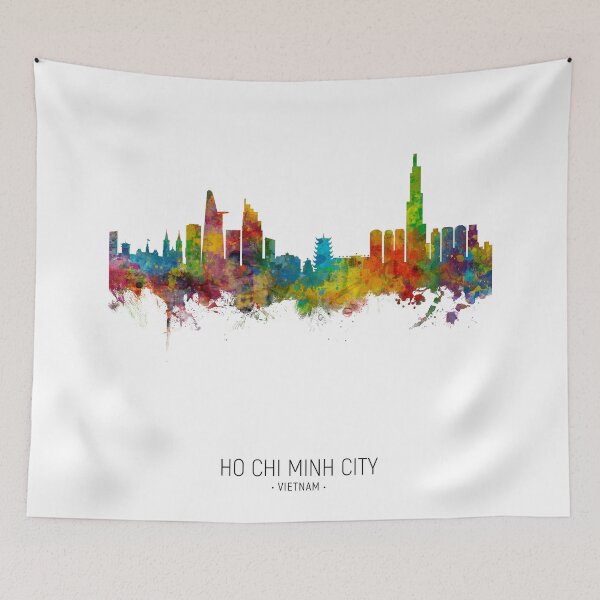 Item preview, Ho Chi Minh City Vietnam Skyline designed and sold by ArtPrints.
