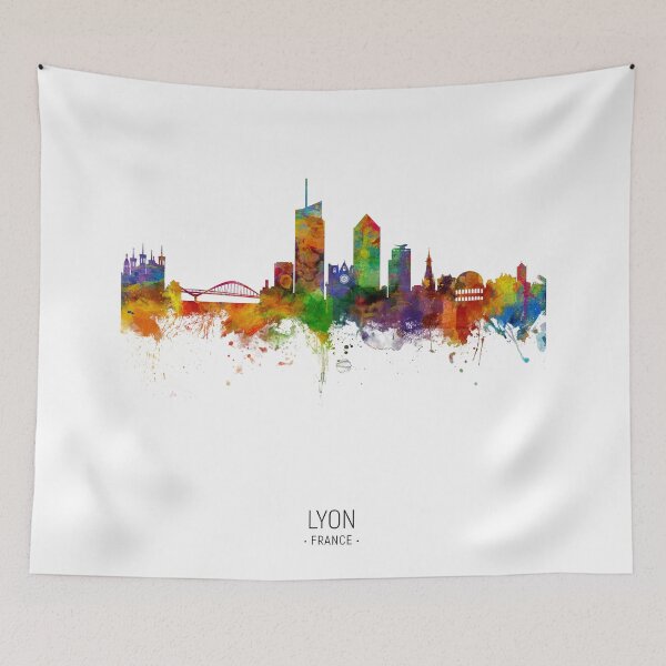 Item preview, Lyon France Skyline designed and sold by ArtPrints.