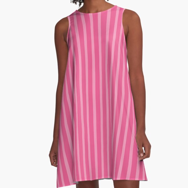 Pink vertical striped on sale dress