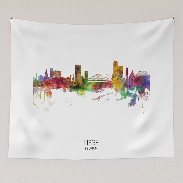Item preview, Liege Belgium Skyline designed and sold by ArtPrints.
