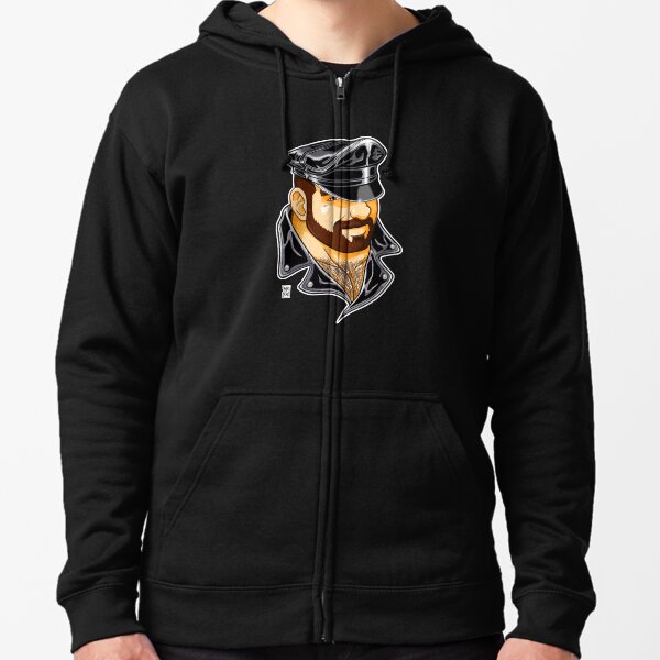 ADAM LIKES LEATHER Zipped Hoodie