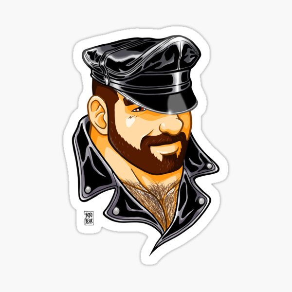ADAM LIKES LEATHER Sticker