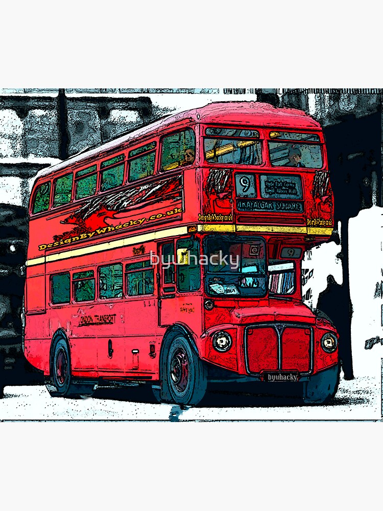 Thumbnail 3 of 3, Sticker, London Bus bywhacky designed and sold by bywhacky.