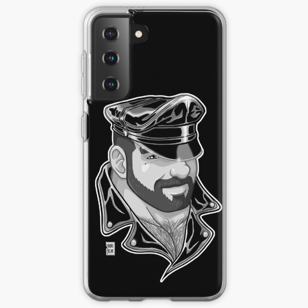 ADAM LIKES LEATHER - BLACK AND WHITE Samsung Galaxy Soft Case