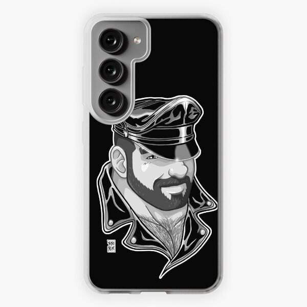 ADAM LIKES LEATHER - BLACK AND WHITE Samsung Galaxy Soft Case