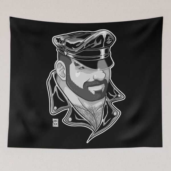 Item preview, ADAM LIKES LEATHER - BLACK AND WHITE designed and sold by bobobear.