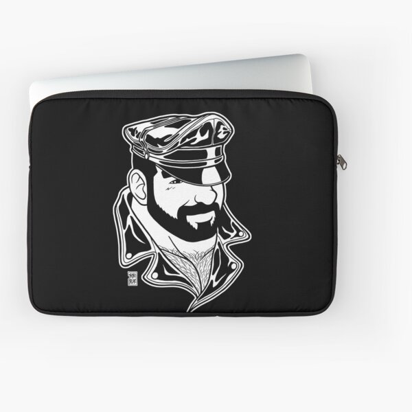 ADAM LIKES LEATHER - LINEART Laptop Sleeve