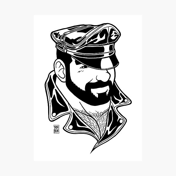 ADAM LIKES LEATHER - LINEART Photographic Print
