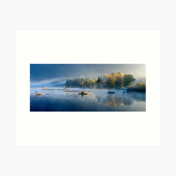 Lac en automne Impression artistique