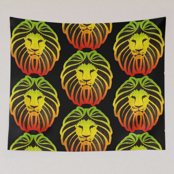 Item preview, Rastafari Spirit - Lion Tattoo Color Gradient 4 designed and sold by EDDArt.