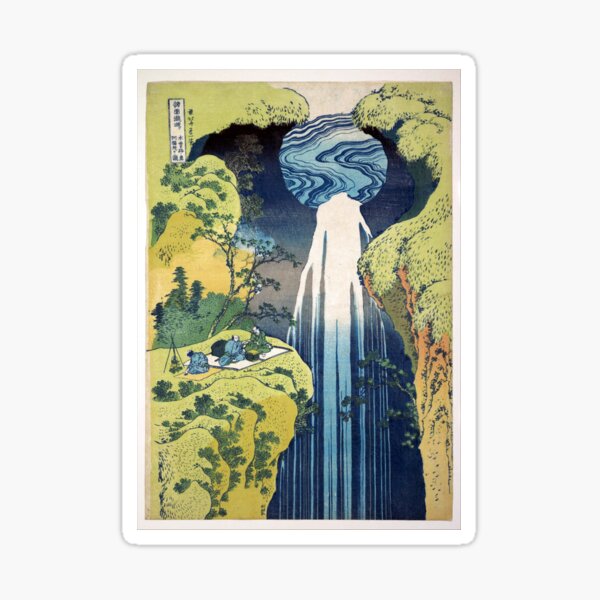 Item preview, Hokusai Japanese Ukiyoe Art: The Amida Falls in the Far Reaches of the Kisokaido Road designed and sold by topower.