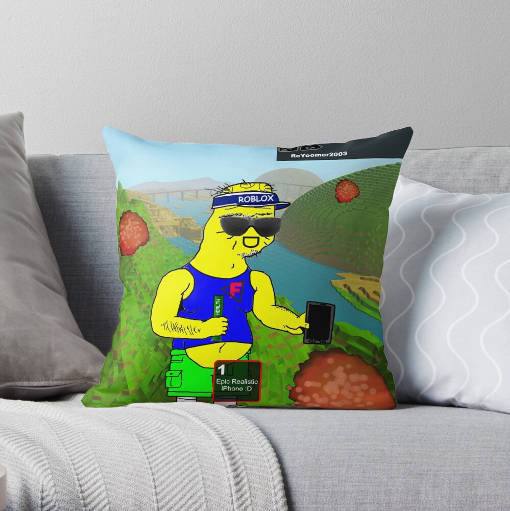 Roblox Boomer 2 Throw Pillow By Boomerusa Redbubble - roblox body pillow shirt