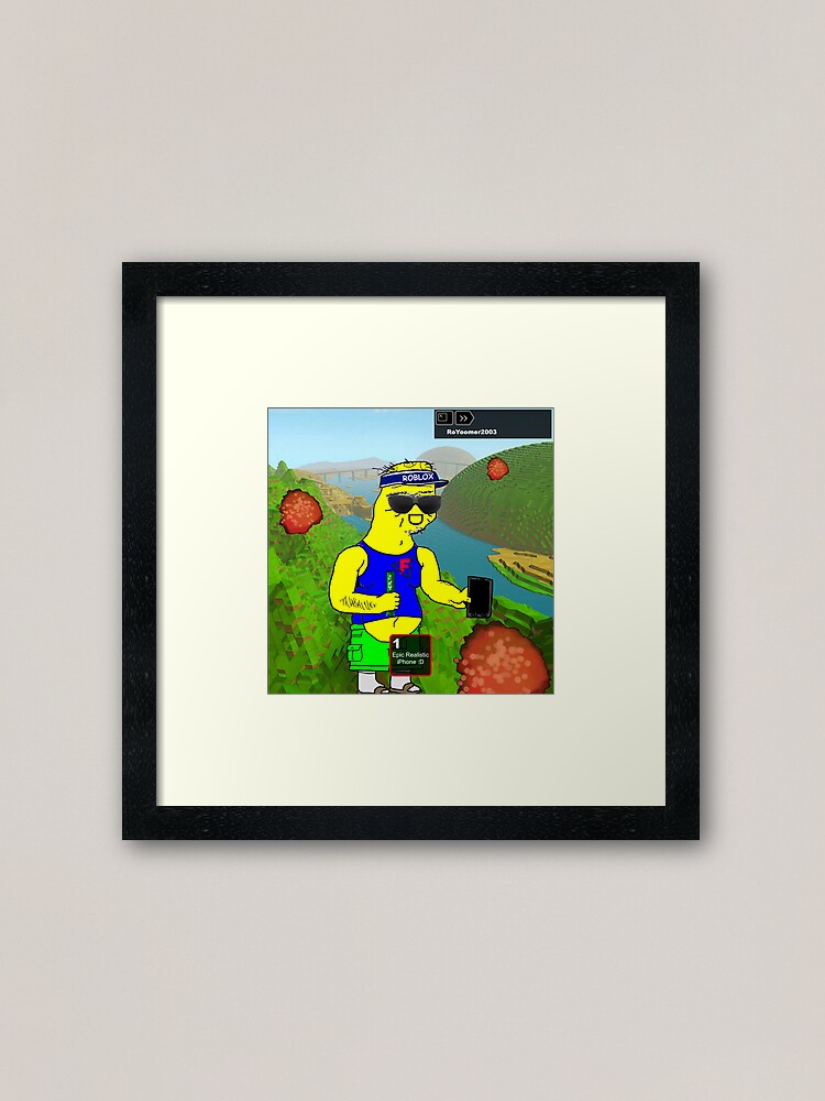 Roblox Boomer 2 Framed Art Print By Boomerusa Redbubble - roblox reddit skin color