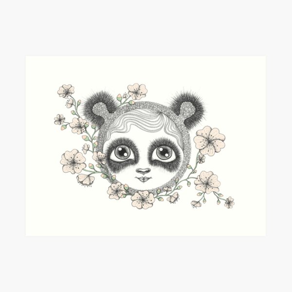 She's got panda eyes Art Print