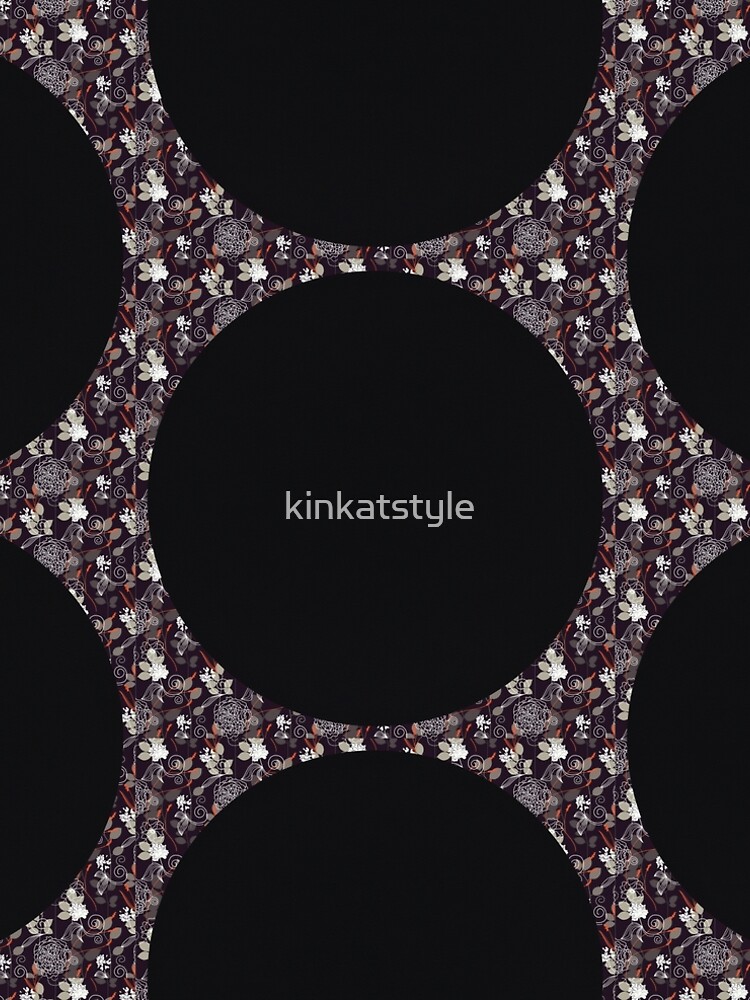 Thumbnail 4 of 4, A-Line Dress, Floral Black Hole designed and sold by kinkatstyle.