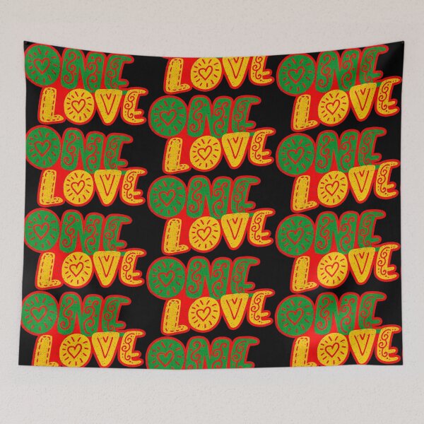 Item preview, Sketchnotes Slogan - ONE LOVE - Rastafari Spirit 1 designed and sold by EDDArt.