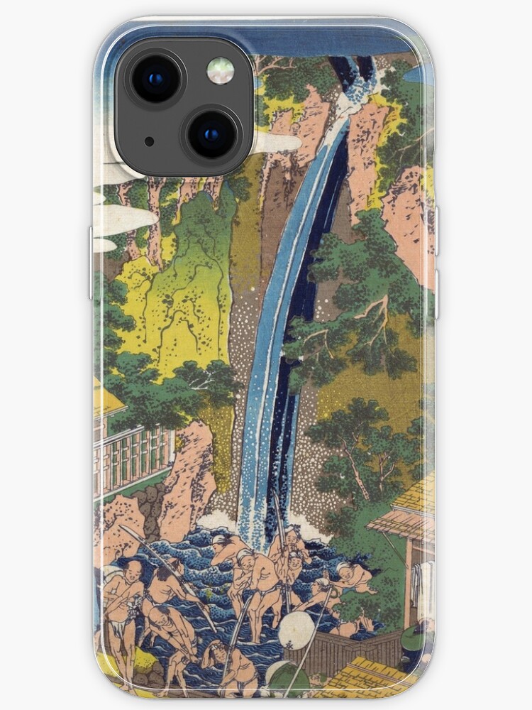 Hokusai Japanese Ukiyoe Art Roben Waterfall Iphone Case By Topower Redbubble