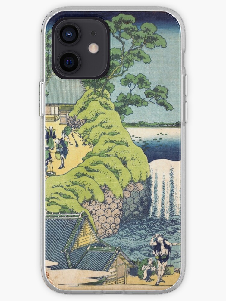 Hokusai Japanese Ukiyoe Art Waterfall At Aoi Hill Iphone Case By Topower Redbubble