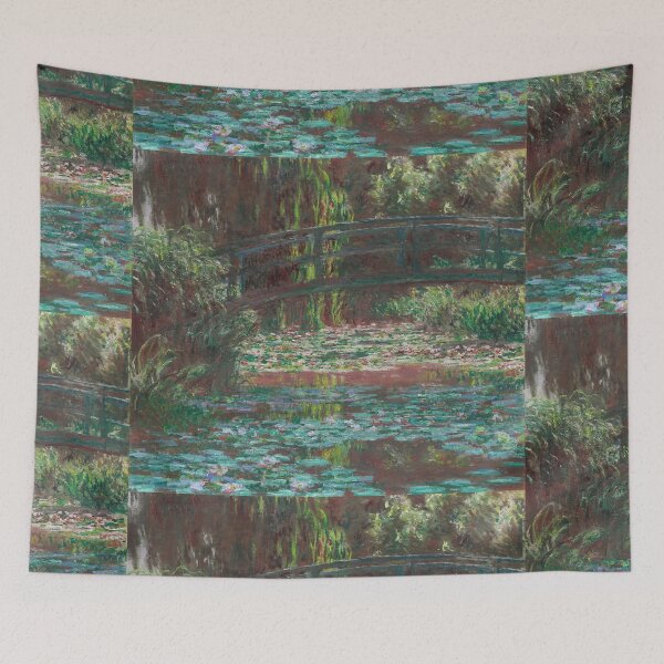 Item preview, Water Lily pond with bridge  - Monet designed and sold by Vintage Designs +.
