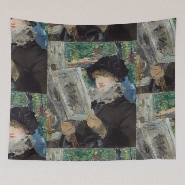 Item preview, Vintage painting of a woman reading designed and sold by Vintage Designs +.