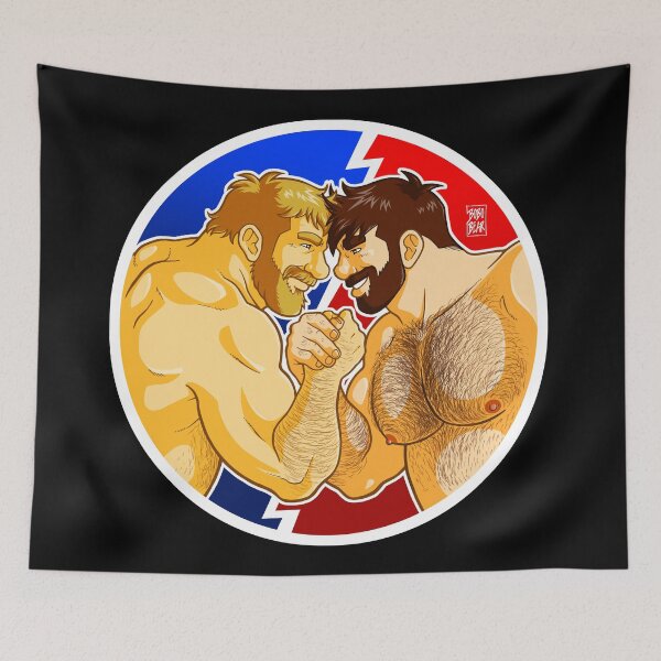 Item preview, ADAM AND MIKE LIKE ARM WRESTLING - WHITE CIRCLE designed and sold by bobobear.