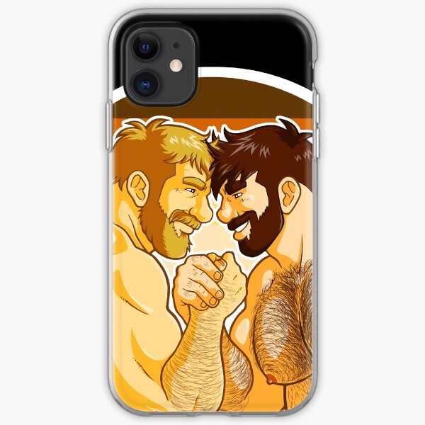 ADAM AND MIKE LIKE ARM WRESTLING BEAR PRIDE - CIRCLE iPhone Soft Case