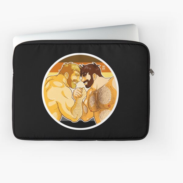 ADAM AND MIKE LIKE ARM WRESTLING BEAR PRIDE - CIRCLE Laptop Sleeve