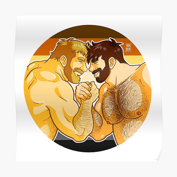 ADAM AND MIKE LIKE ARM WRESTLING BEAR PRIDE - CIRCLE Poster