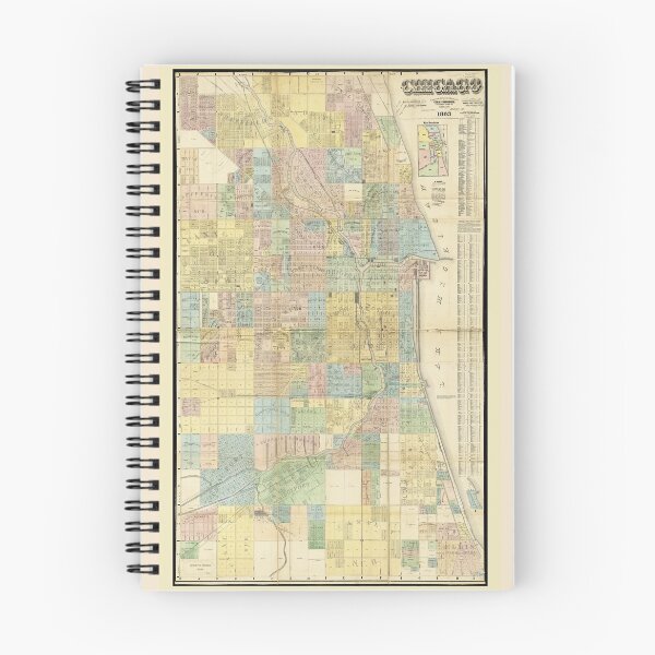 Item preview, Map of Chicago, Illinois by J. Van Vechten (1863) designed and sold by allhistory.