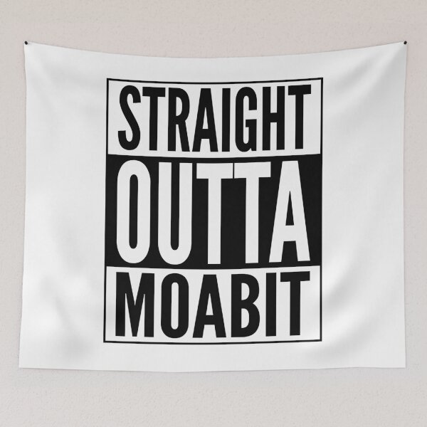 Item preview, Straight Outta Moabit Berlin Germany Neighborhood Black Design designed and sold by ramiro.