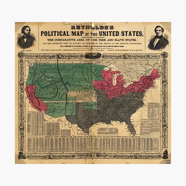 Item preview, Reynold's Political Map of the United States (1850) designed and sold by allhistory.