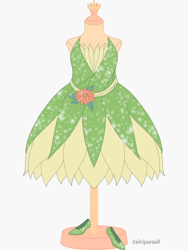 "Princess & The Frog Dress Form " Sticker by kelciparsell Redbubble