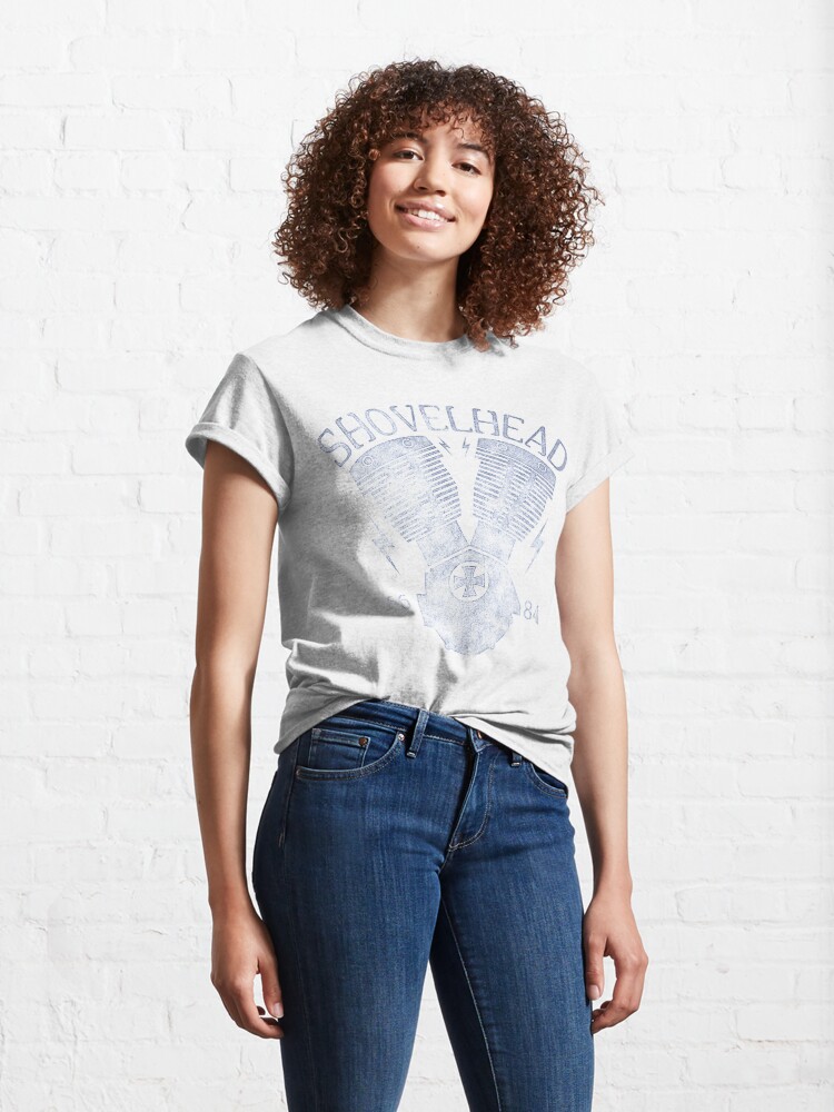 Alternative Ansicht von Shovelhead Motorcycle Engine Classic T-Shirt