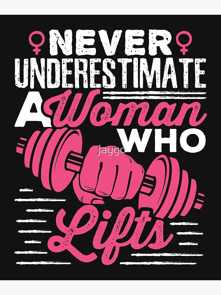 Never Underestimate A Woman With A Barbell Funny Gym Fitness Shirt & Tank  Top 