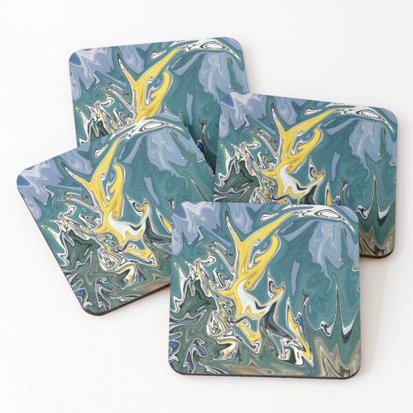 Item preview, Fantasy, splashes, waves, yellow, blue, green, brown, photography, BebiCervin designed and sold by BebiCervin.