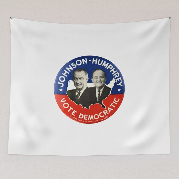 Item preview, Lyndon Johnson and Hubert Humphrey 1964 Presidential Campaign Button designed and sold by Chunga.