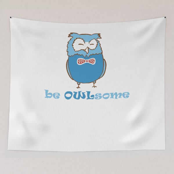 Item preview,  Be Owlsome Blue designed and sold by NixBob.