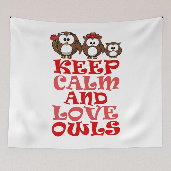 Item preview,  Keep calm and love owls designed and sold by NixBob.