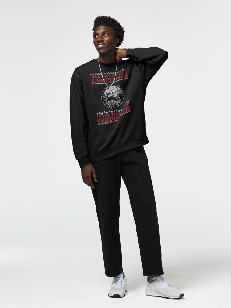 Thumbnail 3 von 7, Pullover, Karl Marx Ugly Christmas Sweater - Alles, was ich mir zu Weihnachten wünsche, sind die Produktionsmittel designt und verkauft von The-Nerd-Shirt.