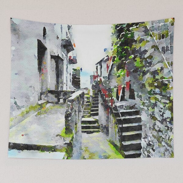 Item preview, Glimpse of an alley with stairs designed and sold by Giuseppe Cocco.