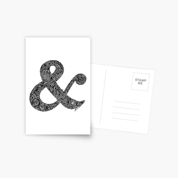 Item preview, Black and White Intricate Ampersand designed and sold by zeelv.